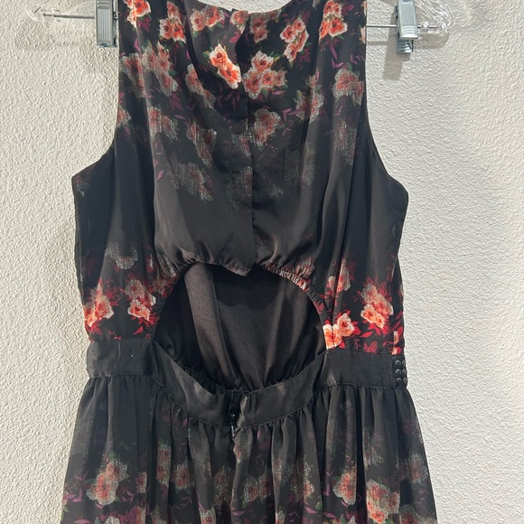 Jessica Simpson lulu Maxi Dress Black Large English Floral  Sz: Medium - Picture 6 of 12